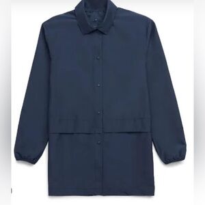 Herschel Voyage Long Coach Jacket • Lightweight Everyday Rain Layer Navy (XS)
